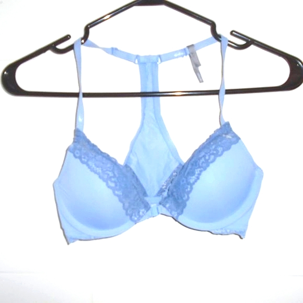 aerie Light Blue Lace Racerback Bra